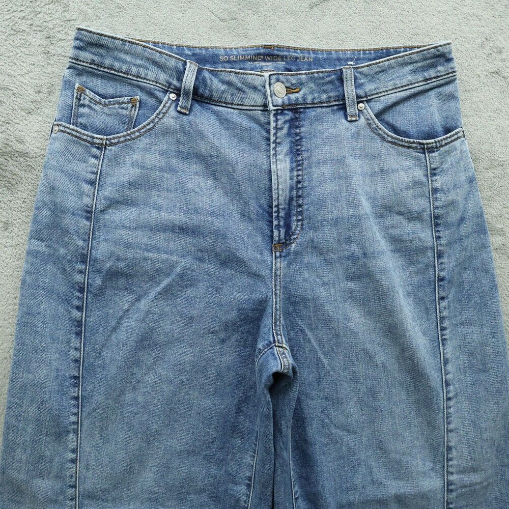 Chico's Jeans Womens Size 2R US-12R High-Rise Slimming Wide-Leg Denim 29" Inseam - Picture 12 of 16